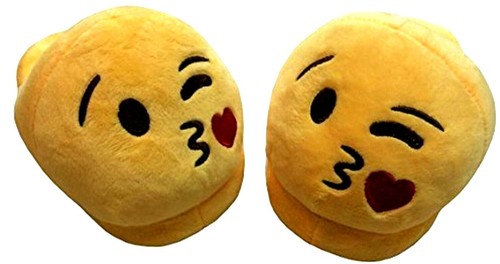 Pantofole peluche emoji - pantofole,