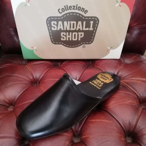 Pantofole uomo pelle modello - pantofole,