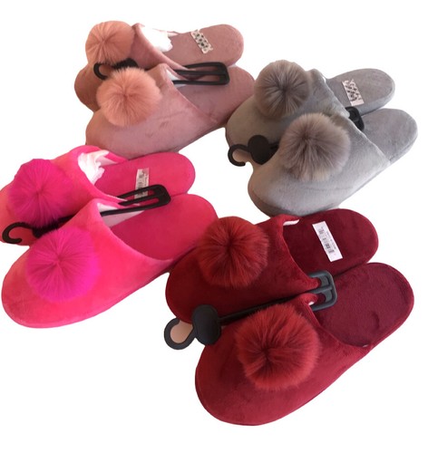 Pantofole donna peluche con